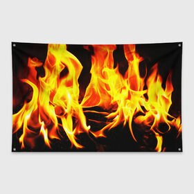 Флаг-баннер с принтом В ОГНЕ , 100% полиэстер | размер 67 х 109 см, плотность ткани — 95 г/м2; по краям флага есть четыре люверса для крепления | fire | в огне | взрыв | огненный | огонь | пожар | текстура
