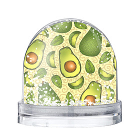 Снежный шар с принтом Авокадо , Пластик | Изображение внутри шара печатается на глянцевой фотобумаге с двух сторон | авокадо | зеленый | лайм | листок