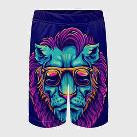 Детские спортивные шорты 3D с принтом Неоновый лев в очках ,  100% полиэстер
 | пояс оформлен широкой мягкой резинкой, ткань тянется
 | грива | животные | закат | зверей | кошка | лев | лето | львенок | неоновая | очки | пляж | прайд | разноцветная | солнце | тигр | царь