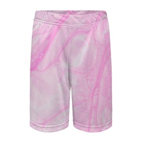 Детские спортивные шорты 3D с принтом розовые разводы краска зефир ,  100% полиэстер
 | пояс оформлен широкой мягкой резинкой, ткань тянется
 | абстракция | зефир | краска. разводы | нежный | повседневный | простой | светлый