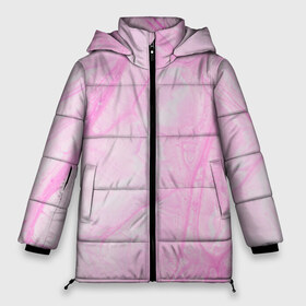Женская зимняя куртка 3D с принтом розовые разводы краска зефир , верх — 100% полиэстер; подкладка — 100% полиэстер; утеплитель — 100% полиэстер | длина ниже бедра, силуэт Оверсайз. Есть воротник-стойка, отстегивающийся капюшон и ветрозащитная планка. 

Боковые карманы с листочкой на кнопках и внутренний карман на молнии | абстракция | зефир | краска. разводы | нежный | повседневный | простой | светлый
