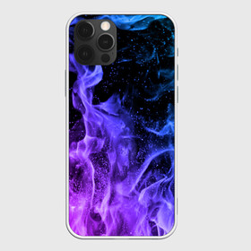 Чехол для iPhone 12 Pro Max с принтом ОГОНЬ НЕОН , Силикон |  | Тематика изображения на принте: абстракция | горит | неон | неоновый | огонь | пламя | пожар | синий | текстура | фиолетовый | яркий