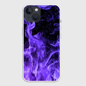 Чехол для iPhone 13 с принтом ОГОНЬ НЕОН ,  |  | абстракция | горит | неон | неоновый | огонь | пламя | пожар | синий | текстура | фиолетовый | яркий