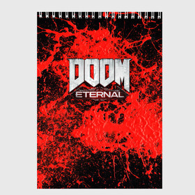 Скетчбук с принтом Doom Eternal , 100% бумага
 | 48 листов, плотность листов — 100 г/м2, плотность картонной обложки — 250 г/м2. Листы скреплены сверху удобной пружинной спиралью | bethesda softworks | doom eternal | doomguy | id software | демоны | дум этернал | марс | палач рока | этернал