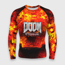 Мужской рашгард 3D с принтом Doom Eternal ,  |  | bethesda softworks | doom eternal | doomguy | id software | демоны | дум этернал | марс | палач рока | этернал