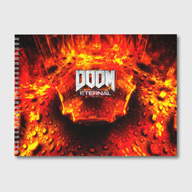 Альбом для рисования с принтом Doom Eternal , 100% бумага
 | матовая бумага, плотность 200 мг. | bethesda softworks | doom eternal | doomguy | id software | демоны | дум этернал | марс | палач рока | этернал