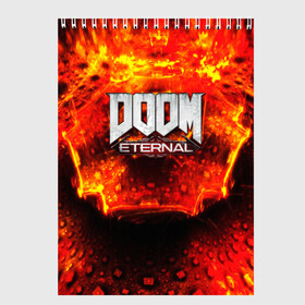 Скетчбук с принтом Doom Eternal , 100% бумага
 | 48 листов, плотность листов — 100 г/м2, плотность картонной обложки — 250 г/м2. Листы скреплены сверху удобной пружинной спиралью | bethesda softworks | doom eternal | doomguy | id software | демоны | дум этернал | марс | палач рока | этернал