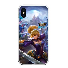 Чехол для iPhone XS Max матовый с принтом mobile legends , Силикон | Область печати: задняя сторона чехла, без боковых панелей | 5v5 | dota | game | heroes | legends | moba | mobile | mobile legends | mobile moba | pubg | pvp | герои | дети | для женщин | для мужчин | дота | игра | легенда | моба | мобла