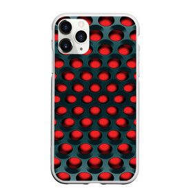 Чехол для iPhone 11 Pro Max матовый с принтом Раскалённый красный 3Д , Силикон |  | горошек | железо | жесть | излучение | иллюзия | круги | лампочки | металл | оболочка | объём | сияние | соты | сталь | фонари | шарики | шары