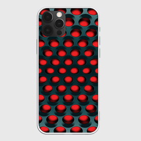 Чехол для iPhone 12 Pro Max с принтом Раскалённый красный 3Д , Силикон |  | горошек | железо | жесть | излучение | иллюзия | круги | лампочки | металл | оболочка | объём | сияние | соты | сталь | фонари | шарики | шары