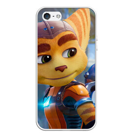 Чехол для iPhone 5/5S матовый с принтом Ratchet & Clank Rift Apart , Силикон | Область печати: задняя сторона чехла, без боковых панелей | Тематика изображения на принте: ratchet  clank rift apart | игра | персонаж | рисунок