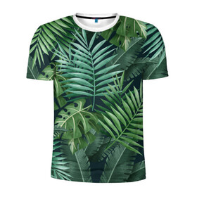 Мужская футболка 3D спортивная с принтом Тропики  , 100% полиэстер с улучшенными характеристиками | приталенный силуэт, круглая горловина, широкие плечи, сужается к линии бедра | summer | банановая | банановые | джунгли | зелень | краски | летняя | лето | листики | листы | листья | надпись | настроение | отдых | отпуск | пальма | пальмовые | пальмы | папоротник | пляжная | позитив
