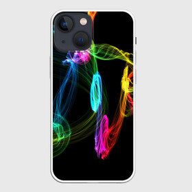 Чехол для iPhone 13 mini с принтом НЕОНОВЫЙ ДЫМ ,  |  | abstract | abstraction | color | fractal | geometry | paitnt | polygon | polygonal | psy | абстракция | геометрия | краски | неоновые | полигоны | психоделика | фрактал