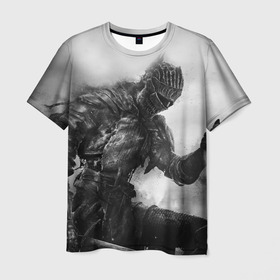 Мужская футболка 3D с принтом DARK SOULS , 100% полиэфир | прямой крой, круглый вырез горловины, длина до линии бедер | dark | dark souls | demon souls | knight | praise the sun | дарк соулс | демон соулс | игры | рыцарь | темные души | тьма