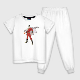 Детская пижама хлопок с принтом Шазам , 100% хлопок |  брюки и футболка прямого кроя, без карманов, на брюках мягкая резинка на поясе и по низу штанин
 | dc | shazam | vdsvar | warner bros. | билли бэтсон | супергерой | шазам