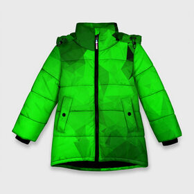 Зимняя куртка для девочек 3D с принтом GREEN , ткань верха — 100% полиэстер; подклад — 100% полиэстер, утеплитель — 100% полиэстер. | длина ниже бедра, удлиненная спинка, воротник стойка и отстегивающийся капюшон. Есть боковые карманы с листочкой на кнопках, утяжки по низу изделия и внутренний карман на молнии. 

Предусмотрены светоотражающий принт на спинке, радужный светоотражающий элемент на пуллере молнии и на резинке для утяжки. | abstract | abstraction | color | fractal | geometry | paitnt | polygon | polygonal | psy | абстракция | геометрия | краски | неоновые | полигоны | психоделика | фрактал