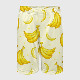 Детские спортивные шорты 3D с принтом Банана ,  100% полиэстер
 | пояс оформлен широкой мягкой резинкой, ткань тянется
 | pattern | textures | tnt | абстракция | бананабум | бананы | ветки | взрыв | геометрия | градиент | дождь | заливка | обезьяна | паттерны | пиксели | пикси | продукты | текстура | текстуры | тнт | фигуры | фон