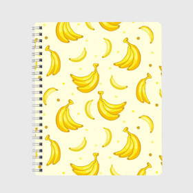 Тетрадь с принтом Банана , 100% бумага | 48 листов, плотность листов — 60 г/м2, плотность картонной обложки — 250 г/м2. Листы скреплены сбоку удобной пружинной спиралью. Уголки страниц и обложки скругленные. Цвет линий — светло-серый
 | Тематика изображения на принте: pattern | textures | tnt | абстракция | бананабум | бананы | ветки | взрыв | геометрия | градиент | дождь | заливка | обезьяна | паттерны | пиксели | пикси | продукты | текстура | текстуры | тнт | фигуры | фон