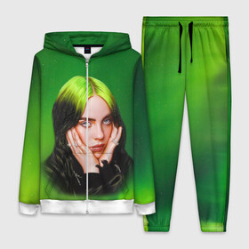 Женский костюм 3D с принтом Billie Eilish | Билли Айлиш ,  |  | bad | bill | billie | eil | eili | eilish | guy | music | not my | not my responsibility | ocean | айлиш | айлишь | беляш | бил | билли | музыка | музыкант | певица | эйл | эйли | эйлиш | эйлишь