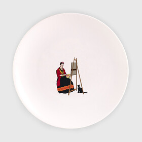 Тарелка с принтом Фрида за мольбертом , фарфор | диаметр - 210 мм
диаметр для нанесения принта - 120 мм | Тематика изображения на принте: artist | frida kahlo | фрида | фрида кало | художница