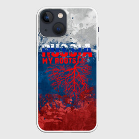 Чехол для iPhone 13 mini с принтом Russia my roots ,  |  | ru | rus | russia | team | герб | двуглавый | знак | империя | логотип | надпись | национальный | орел | патриот | родина | российская | россия | русич | русский | русь | рф | сборная | символ | спорт | страна