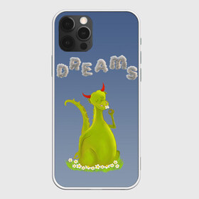 Чехол для iPhone 12 Pro Max с принтом Dragon Dreams , Силикон |  | Тематика изображения на принте: девушке | детское | дракон | дракон добрый | дракон лето | дракон мечтатель | дракон ребенку | дракон цветы | дракончик | летний дракон | лето | мечтай | мечтатель | мечты | мечты дракона