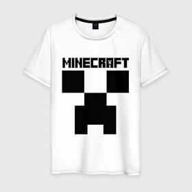 Мужская футболка хлопок с принтом MINECRAFT CREEPER , 100% хлопок | прямой крой, круглый вырез горловины, длина до линии бедер, слегка спущенное плечо. | creeper | game | minecraft | блоки | игра | квадраты | компьютерная | крипер | криппер | майнкрафт | огонь