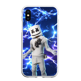 Чехол для iPhone XS Max матовый с принтом FORTNITE x MARSHMELLO , Силикон | Область печати: задняя сторона чехла, без боковых панелей | Тематика изображения на принте: deadmau5 | fortnite | fortnite 2 | fortnite x маршмелло | ikonik | marshmello | ninja | ninja streamer | raven | travis scott | ворон | иконик | ниндзя | пили | рейвен | трэвис скотт | фортнайт