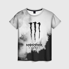 Женская футболка 3D с принтом MONSTER ENERGY , 100% полиэфир ( синтетическое хлопкоподобное полотно) | прямой крой, круглый вырез горловины, длина до линии бедер | adrenalin | energy monster | monster | monster energy | monstr | sport | адреналин | монстер | монстр | напиток | спорт | энергетик