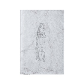 Обложка для паспорта матовая кожа с принтом Афродита , натуральная матовая кожа | размер 19,3 х 13,7 см; прозрачные пластиковые крепления | афродита | скульптура | статуя