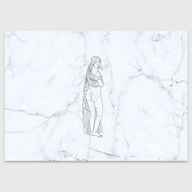 Поздравительная открытка с принтом Афродита , 100% бумага | плотность бумаги 280 г/м2, матовая, на обратной стороне линовка и место для марки
 | афродита | скульптура | статуя