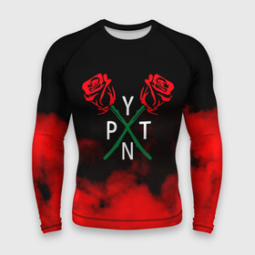 Мужской рашгард 3D с принтом PYTN X ROSE. ,  |  | payton | payton moormeie | pytn | rose | блогер | знаменитость | пейтон | пейтон моормиер | тиктоенр