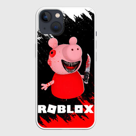 Чехол для iPhone 13 с принтом Roblox piggy Свинка Пигги. ,  |  | game | gamer | logo | minecraft | piggi | roblox | simulator | игра | конструктор | лого | пигги | свинья | симулятор | строительство | фигура