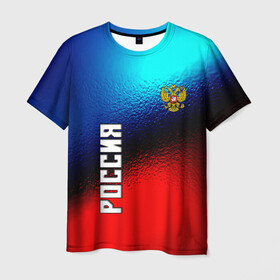 Мужская футболка 3D с принтом RUSSIA SPORT , 100% полиэфир | прямой крой, круглый вырез горловины, длина до линии бедер | russia | russia sport | народный | народный стиль | отечество | патриот | роспись | россия | россия спорт | русский | спорт | триколор | узоры | флаг | я русский