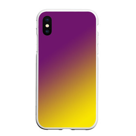 Чехол для iPhone XS Max матовый с принтом ГРАДИЕНТ , Силикон | Область печати: задняя сторона чехла, без боковых панелей | gradient | summer | textures | tie dye | абстракт | градиент | желтая | лето | переход | радуга | тай дай | текстура | текстуры | фиолетовая | хиппи | цвета