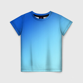 Детская футболка 3D с принтом blue , 100% гипоаллергенный полиэфир | прямой крой, круглый вырез горловины, длина до линии бедер, чуть спущенное плечо, ткань немного тянется | gradient | summer | textures | tie dye | абстракт | градиент | лето | море | небо | переход | радуга | синяя | тай дай | текстура | текстуры | хиппи | цвета