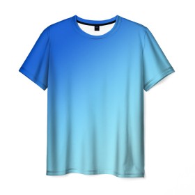Мужская футболка 3D с принтом blue , 100% полиэфир | прямой крой, круглый вырез горловины, длина до линии бедер | gradient | summer | textures | tie dye | абстракт | градиент | лето | море | небо | переход | радуга | синяя | тай дай | текстура | текстуры | хиппи | цвета