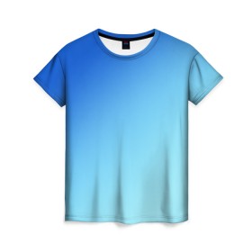 Женская футболка 3D с принтом blue , 100% полиэфир ( синтетическое хлопкоподобное полотно) | прямой крой, круглый вырез горловины, длина до линии бедер | gradient | summer | textures | tie dye | абстракт | градиент | лето | море | небо | переход | радуга | синяя | тай дай | текстура | текстуры | хиппи | цвета