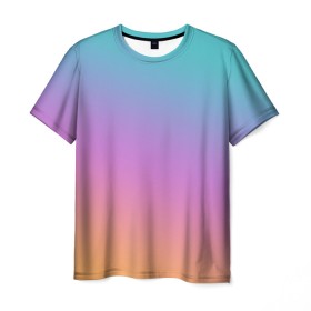 Мужская футболка 3D с принтом градиент , 100% полиэфир | прямой крой, круглый вырез горловины, длина до линии бедер | gradient | summer | textures | tie dye | абстракт | градиент | лето | переход | радуга | тай дай | текстура | текстуры | хиппи | цвета