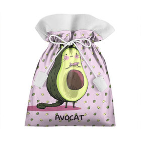 Подарочный 3D мешок с принтом Авокадо Кот , 100% полиэстер | Размер: 29*39 см | Тематика изображения на принте: авокадо | авокадо фон | авокот | авокотик | арт авокадо | кот | котик