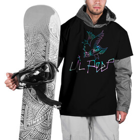 Накидка на куртку 3D с принтом lil Peep , 100% полиэстер |  | Тематика изображения на принте: cry baby | leel | pip | лил | лил пип | модная музыка | модный рэп | музыка | неон | пип | птица | птичка | реп | рэп | рэпер
