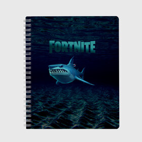 Тетрадь с принтом Loot Shark Fortnite , 100% бумага | 48 листов, плотность листов — 60 г/м2, плотность картонной обложки — 250 г/м2. Листы скреплены сбоку удобной пружинной спиралью. Уголки страниц и обложки скругленные. Цвет линий — светло-серый
 | chapter 2 | fortnite | fortnite 13 | fortnite 3 | loot shark | loot shark fortnite | season 3 | shark | shark fortnite 3 | акула | акула фортнайт | акула фортнайт 3 | лут акула | сезон 3 | фортнайт | фортнайт 13 | фортнайт 3 | фортнайт вторая глава | форт