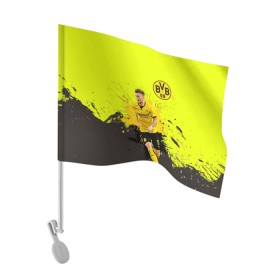 Флаг для автомобиля с принтом Марко Ройс , 100% полиэстер | Размер: 30*21 см | marco reus | боруссия | бундеслига | германия | марко ройс | фанат | футбол