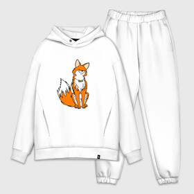 Мужской костюм хлопок OVERSIZE с принтом Довольный Лис ,  |  | cute | fox | аниме | девушкам | дикие | друзья | животные | зверек | зверюшки | каваи | лапы | лес | лесные | лис | лиса | лисенок | лисичка | милые | мордочка | няшные | питомец | прикольный | пушистик