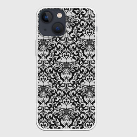 Чехол для iPhone 13 mini с принтом Imperialistic pattern ,  |  | gray | imperial | pattern | retro | арт | вышивка | гжель | девушкам | декор | империя | королева | кружево | лебеди | орнамент | птицы | резьба | ретро | серебро | серебряный | серый | сказочные | текстура | узор