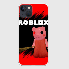 Чехол для iPhone 13 с принтом Roblox piggy Свинка Пигги. ,  |  | game | gamer | logo | minecraft | piggi | roblox | simulator | игра | конструктор | лого | пигги | свинья | симулятор | строительство | фигура