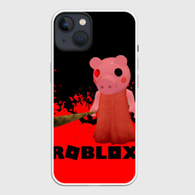 Чехол для iPhone 13 с принтом Roblox piggy Свинка Пигги. ,  |  | game | gamer | logo | minecraft | piggi | roblox | simulator | игра | конструктор | лого | пигги | свинья | симулятор | строительство | фигура