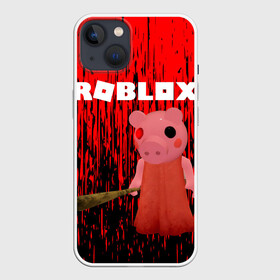 Чехол для iPhone 13 с принтом Roblox piggy Свинка Пигги. ,  |  | game | gamer | logo | minecraft | piggi | roblox | simulator | игра | конструктор | лого | пигги | свинья | симулятор | строительство | фигура