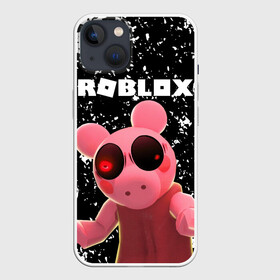 Чехол для iPhone 13 с принтом Roblox piggy Свинка Пигги. ,  |  | game | gamer | logo | minecraft | piggi | roblox | simulator | игра | конструктор | лого | пигги | свинья | симулятор | строительство | фигура