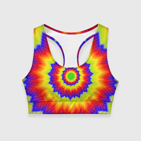 Женский спортивный топ 3D с принтом Tie-Dye , 82% полиэстер, 18% спандекс Ткань безопасна для здоровья, позволяет коже дышать, не мнется и не растягивается |  | abstract | colorful | dye | gradient | texture | tie | абстракция | градиент | дай | тай | текстура | цветной